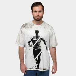 Футболка оверсайз мужская Спринтер на белом, цвет: 3D-принт — фото 2