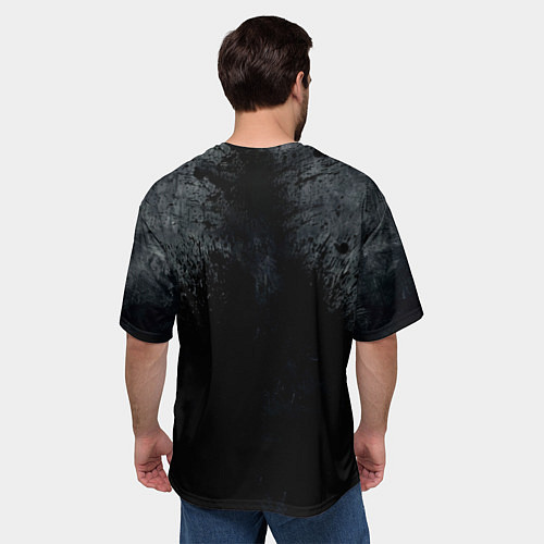Мужская футболка оверсайз Бодибилдер на черном / 3D-принт – фото 4
