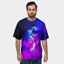 Футболка оверсайз мужская Космонавт среди облаков, цвет: 3D-принт — фото 2