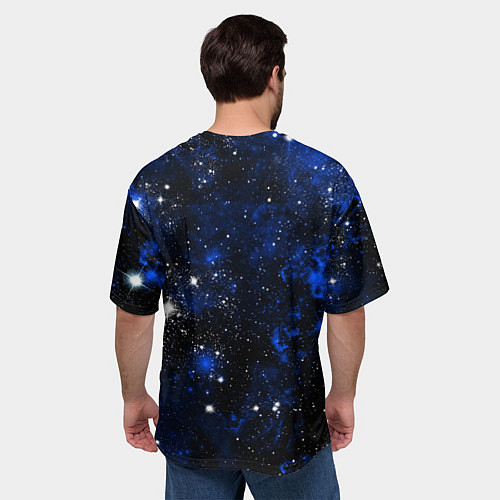 Мужская футболка оверсайз Звёздное небо России и герб / 3D-принт – фото 4