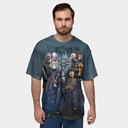 Футболка оверсайз мужская Ведьмак герои, цвет: 3D-принт — фото 2