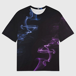 Футболка оверсайз мужская Color black blue pink, цвет: 3D-принт