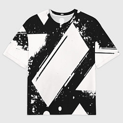 Мужская футболка оверсайз Color black white