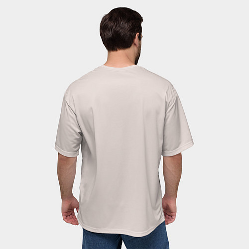 Мужская футболка оверсайз Светлый оттенок цвета года 2025 Пантон / 3D-принт – фото 4