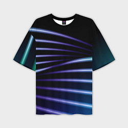 Футболка оверсайз мужская Color black blue, цвет: 3D-принт