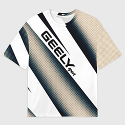 Мужская футболка оверсайз Geely sport полосы