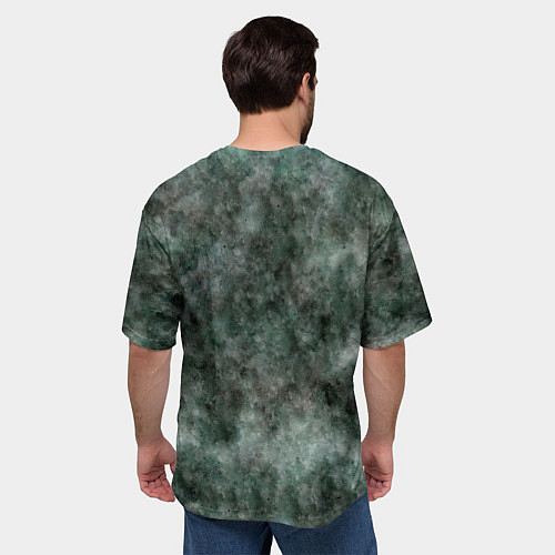 Мужская футболка оверсайз Две горящие свечи в темноте / 3D-принт – фото 4