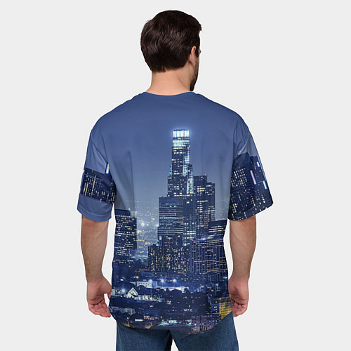 Мужская футболка оверсайз City / 3D-принт – фото 4