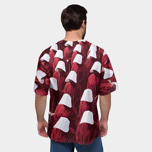 Мужская футболка оверсайз Рассказ служанки паттерн / 3D-принт – фото 4