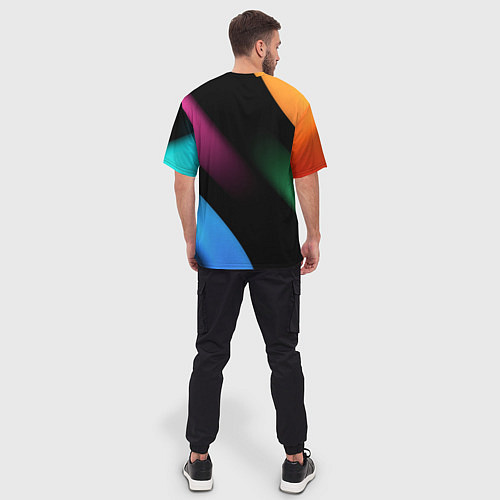 Мужская футболка оверсайз Multicoloured / 3D-принт – фото 4
