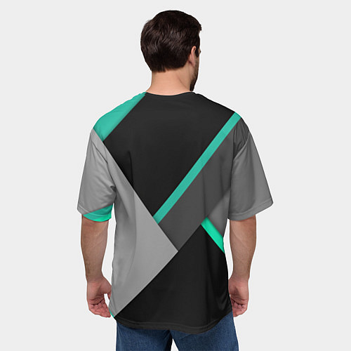 Мужская футболка оверсайз Multicoloured / 3D-принт – фото 4