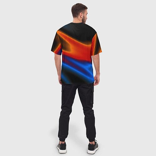 Мужская футболка оверсайз Multicoloured / 3D-принт – фото 4