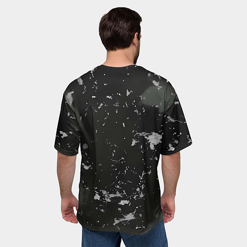 Мужская футболка оверсайз Злой большой медведь зимой / 3D-принт – фото 4