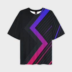 Футболка оверсайз мужская Color black line, цвет: 3D-принт
