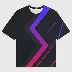 Мужская футболка оверсайз Color black line