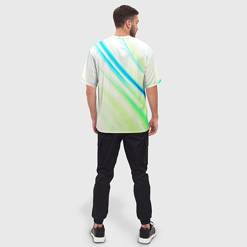 Мужская футболка оверсайз Multicolored / 3D-принт – фото 4