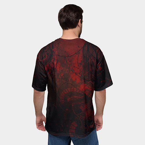 Мужская футболка оверсайз Слон в балахоне / 3D-принт – фото 4