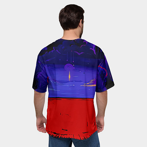 Мужская футболка оверсайз Админ на красном / 3D-принт – фото 4