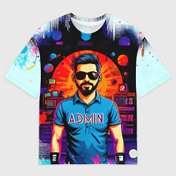 Мужская футболка оверсайз Эпичный админ