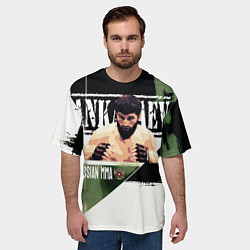 Футболка оверсайз мужская Магомед Анкалаев боец ММА, цвет: 3D-принт — фото 2