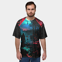 Футболка оверсайз мужская Выживание, цвет: 3D-принт — фото 2