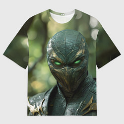 Мужская футболка оверсайз Reptile green Mortal kombat