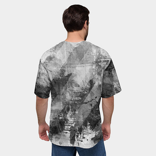 Мужская футболка оверсайз Абстракция - atomic gray / 3D-принт – фото 4