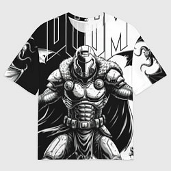 Футболка оверсайз мужская Doom guy and demons, цвет: 3D-принт