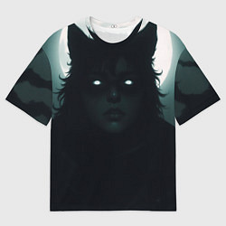 Мужская футболка оверсайз Волчица