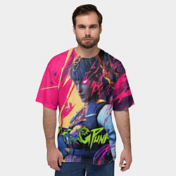 Футболка оверсайз мужская Fragpunk serket, цвет: 3D-принт — фото 2