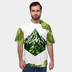 Футболка оверсайз мужская Камуфляж альпениста, цвет: 3D-принт — фото 2