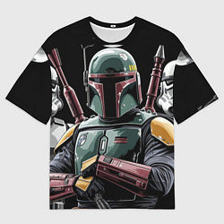 Мужская футболка оверсайз Боба Фетт звездные войны