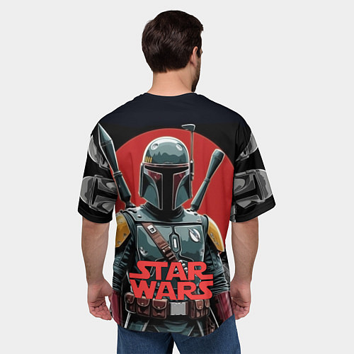 Мужская футболка оверсайз Boba Fett звездные войны / 3D-принт – фото 4