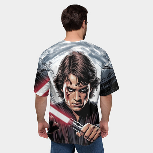 Мужская футболка оверсайз Энакин Скайуокер Anakin Skywalker / 3D-принт – фото 4