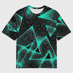 Футболка оверсайз мужская The triangle is light blue, цвет: 3D-принт