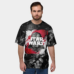 Футболка оверсайз мужская Звездные войны патерн с героями, цвет: 3D-принт — фото 2