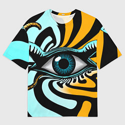 Футболка оверсайз мужская Глаз - психоделика, цвет: 3D-принт