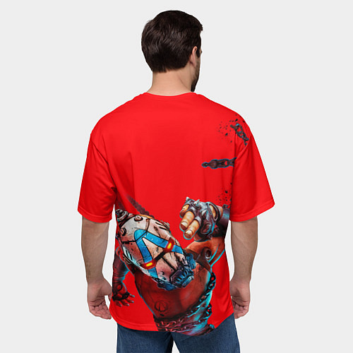 Мужская футболка оверсайз Псих в кандалах Borderlands 4 / 3D-принт – фото 4