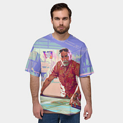 Футболка оверсайз мужская GTA 6 Брайан Хедер, цвет: 3D-принт — фото 2