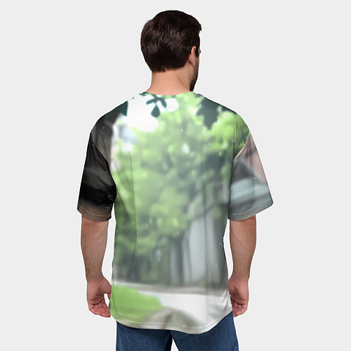 Мужская футболка оверсайз Смуглая девушка с большой грудью / 3D-принт – фото 4