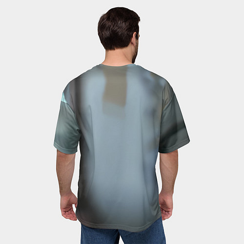 Мужская футболка оверсайз Девушка с розовыми волосами в наушниках / 3D-принт – фото 4