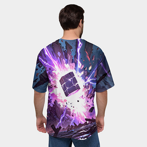Мужская футболка оверсайз Магический куб / 3D-принт – фото 4