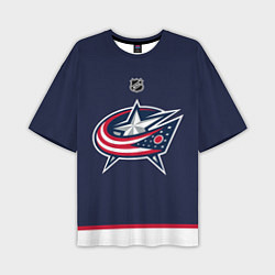 Футболка оверсайз мужская Columbus Blue Jackets - NHL team, цвет: 3D-принт