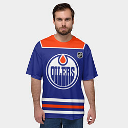 Футболка оверсайз мужская Edmonton Oilers - NHL team, цвет: 3D-принт — фото 2