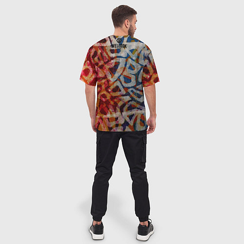 Мужская футболка оверсайз Acra Batik / 3D-принт – фото 4