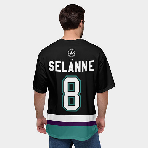 Мужская футболка оверсайз Теему Селянне - Анахайм Дакс / 3D-принт – фото 4