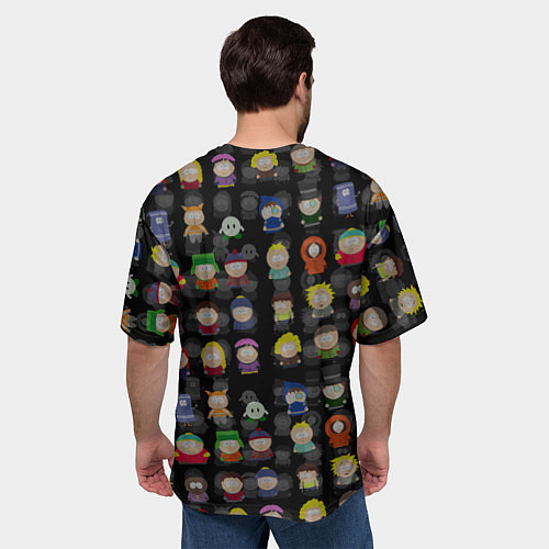 Мужская футболка оверсайз Недовольный Картмен / 3D-принт – фото 4