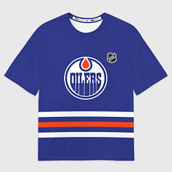 Мужская футболка оверсайз Эдмонтон Ойлерз хоккей