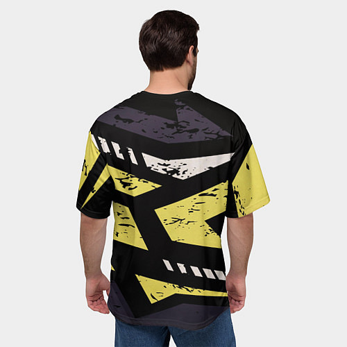 Мужская футболка оверсайз ACDC в автобусе / 3D-принт – фото 4