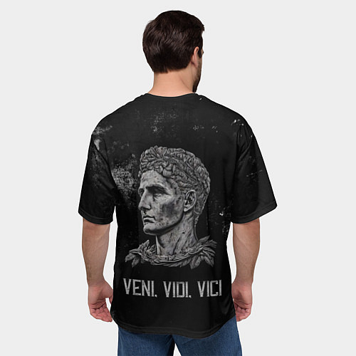 Мужская футболка оверсайз Пришел увидел победил цезарь / 3D-принт – фото 4